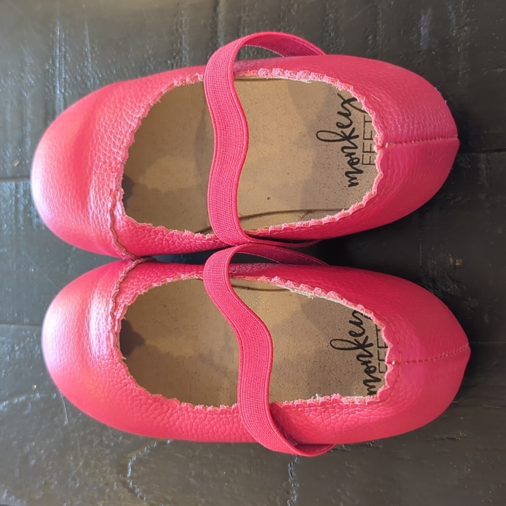 Red Leather Ballet Flats - Picture 3 of 4
